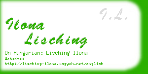 ilona lisching business card